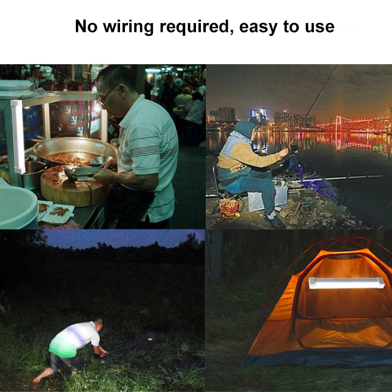LED Emergency Lights Bar DC5V USB Rechargeable 30W 60W 90W Camping Lamp Flashlight for Home Power Failure Outdoor Work Lighting
