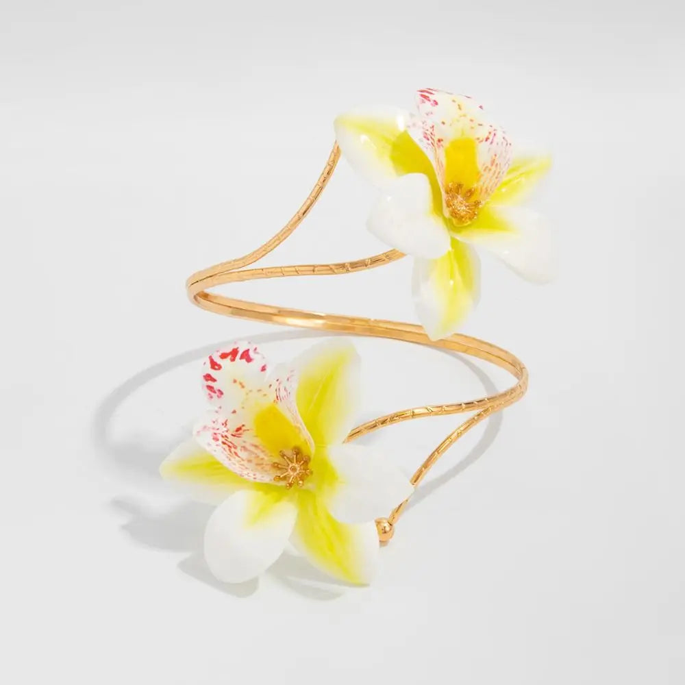 Fairy Adjustable Flower Arm Chain Egg Flower Trendy Armband Exotic Style Exquisite Open Arm Bangle Hand Jewelry