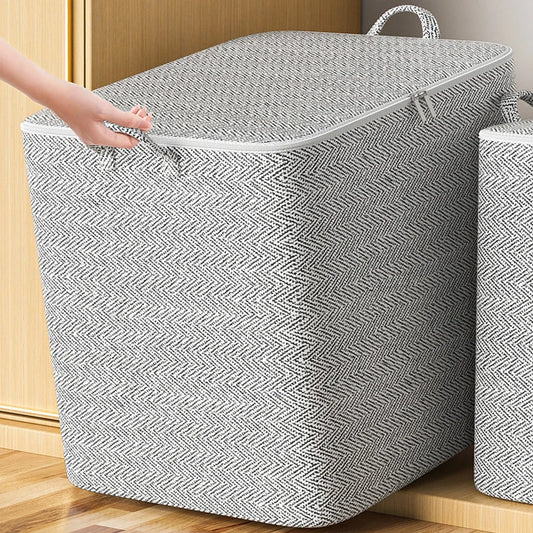 30/110/150/220L Storage Box Foldable Clothing Organizer Large Capacity Household Quilt Storage Bag Clothes Folding Closet