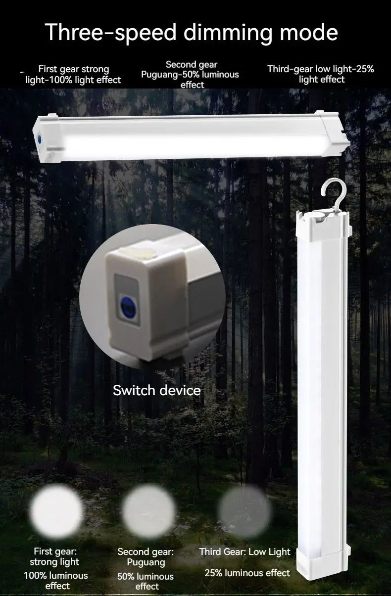 LED Emergency Lights Bar DC5V USB Rechargeable 30W 60W 90W Camping Lamp Flashlight for Home Power Failure Outdoor Work Lighting
