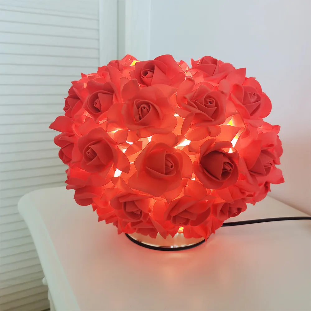 Nordic Rose Flower Bouquet Table Lamps Romantic Bedside Night Lights Wedding Decoration (Free Shipping) 💝💖🌹 (Free Shipping) 💝💖🌹