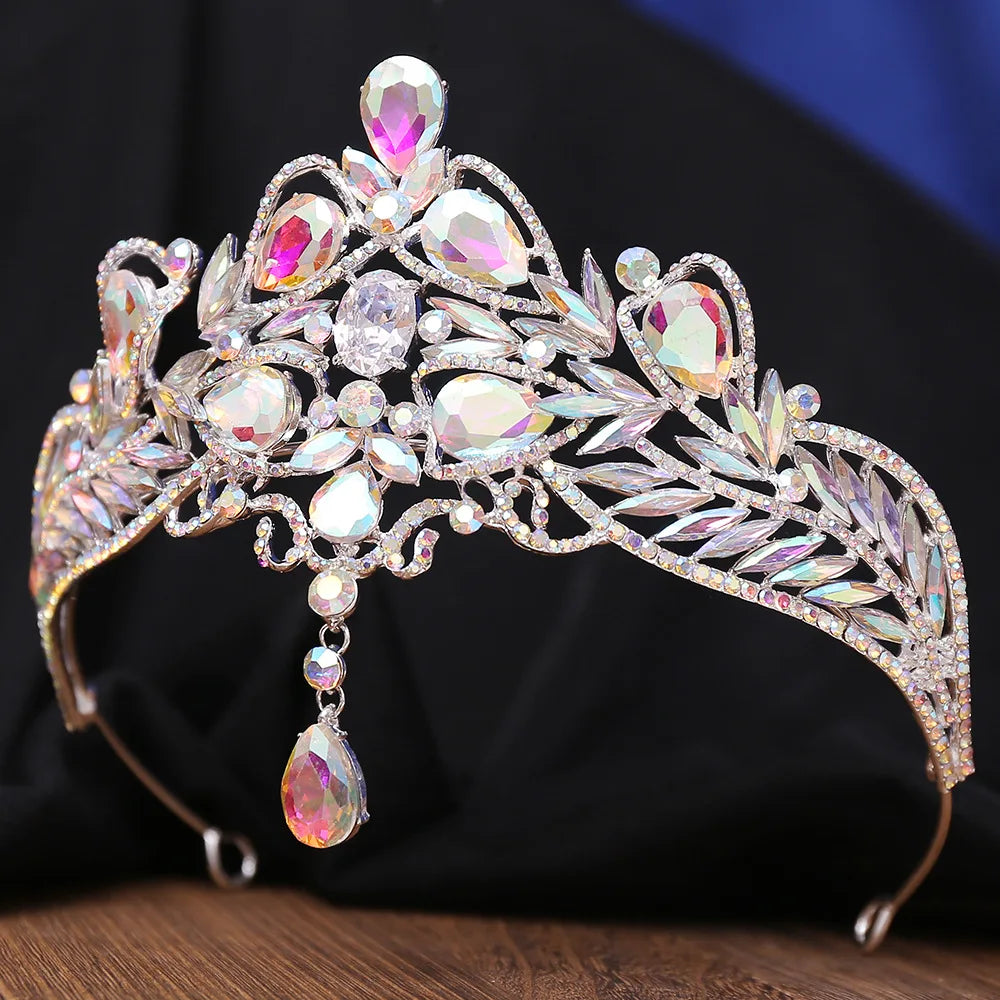 Luxury Wedding Crown for Bride Tiaras Rhinestone Hair Jewelry Gifts Crystal Hair Accessories Women Headband Bridal Headwear (Free Shipping) 💝🌹💖