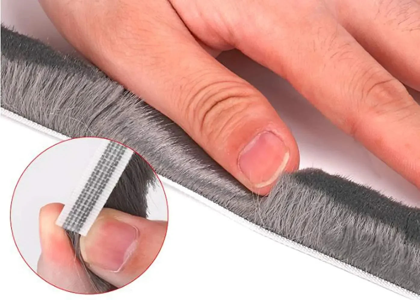 10M Aluminum Sliding Door Window Brush Seal Strip Weatherstrip Draught Excluder Dustproof Card Slot Sealing Tape Door Gasket
