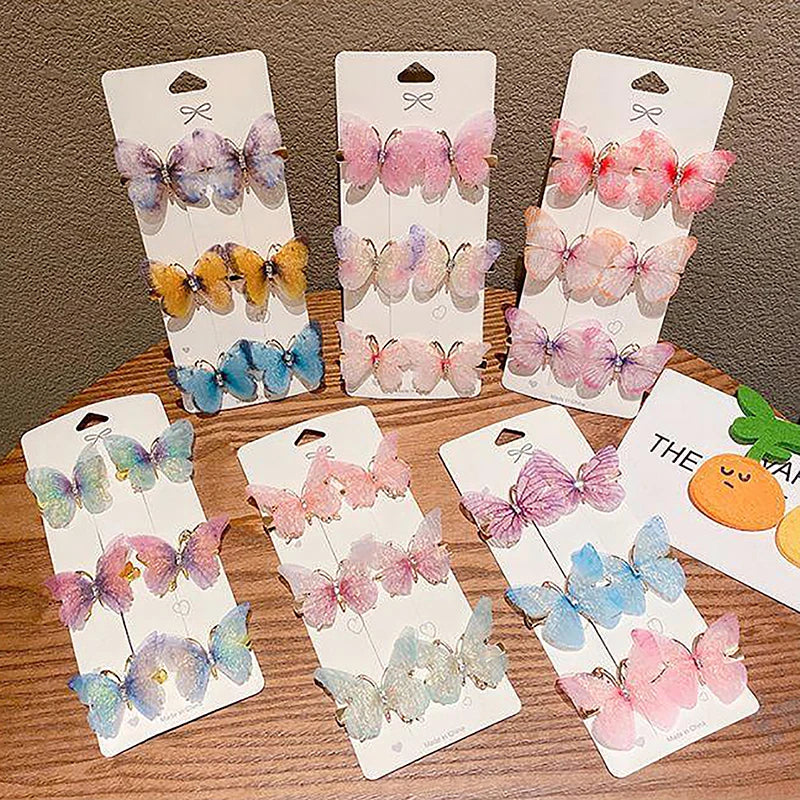 Colorful Butterfly Hairpins Random Girl Hair Clips Women Sweet Rainbow Barrettes Fashion Hair Accessories Ornament