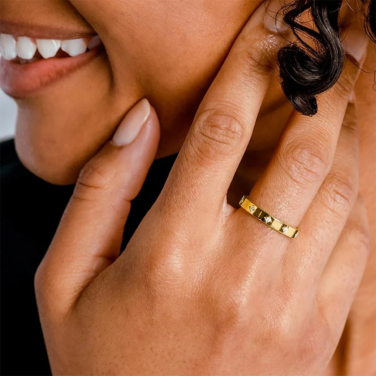 14K Yellow Gold Couple Rings Full Circle Moissanite Diamond Luxury Wedding Band Unisex Ring for Both Men and Women Wedding Bands