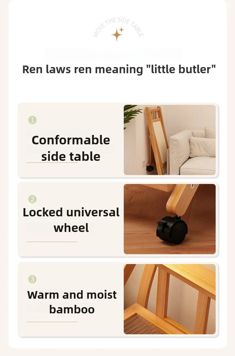 Multifunctional Foldable Storage Holders Multilayer Household Landing Organizer Indoor Mobile Night Table Living Room Furniture