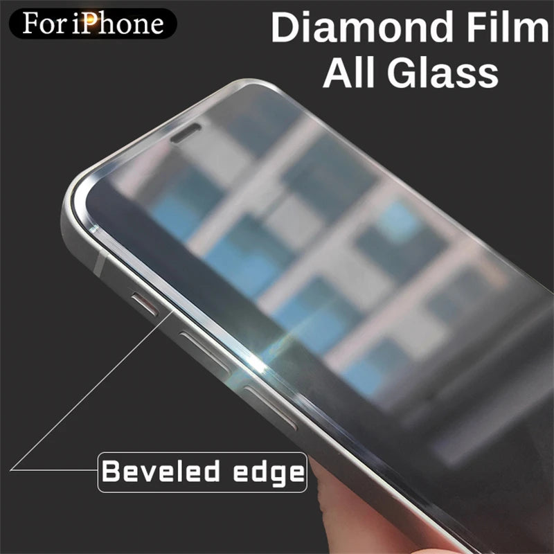 Cut Edge Luxury Tempered Glass For iPhone 17 15 14 13 12 11 16 Pro Max Screen Protector 17 Air Plus X XS XR Full Cover Film