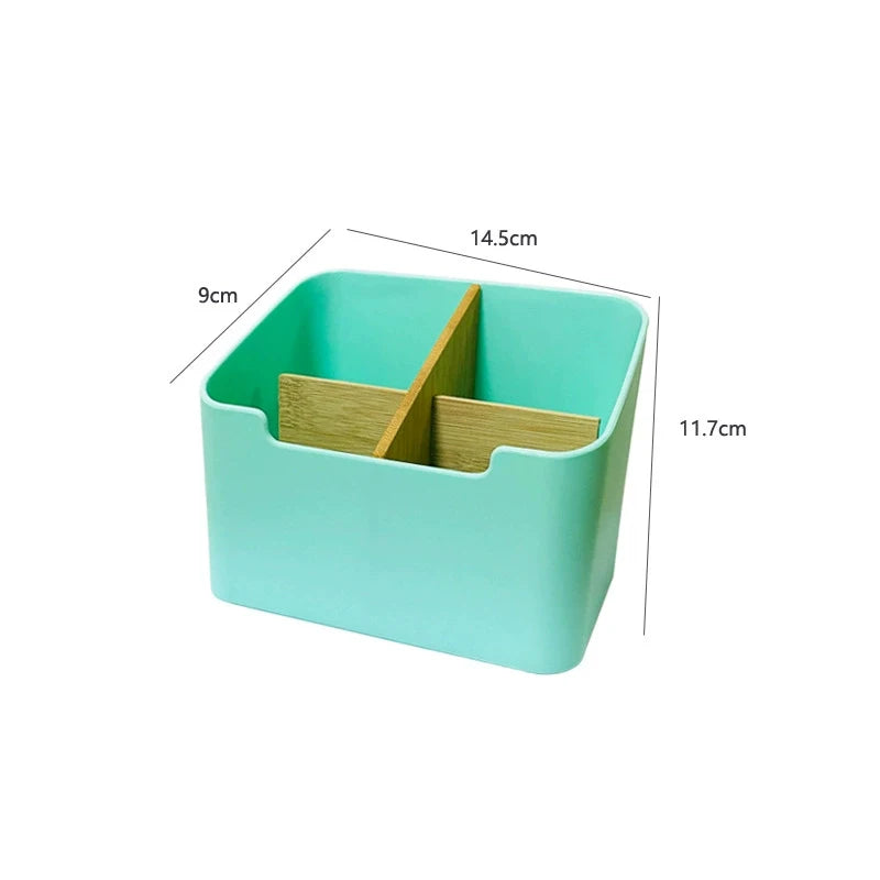 Desktop Organizer Bamboo Wood Storage Box Multi-functional Remote Control Stationery Cosmetics Storage Boxes Home Organizers