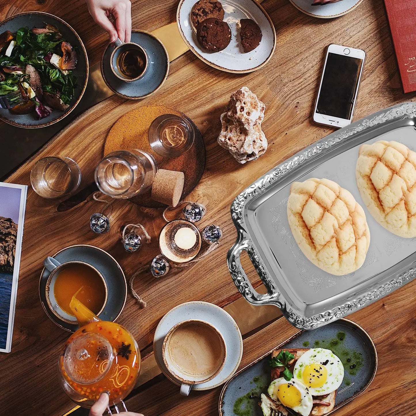 Retro Bread Tray Kitchen Storage Tray Tableware Food Container Dining Room Trays Eco Friendly Serving Plates Safe (Free Shipping!💞🚚)