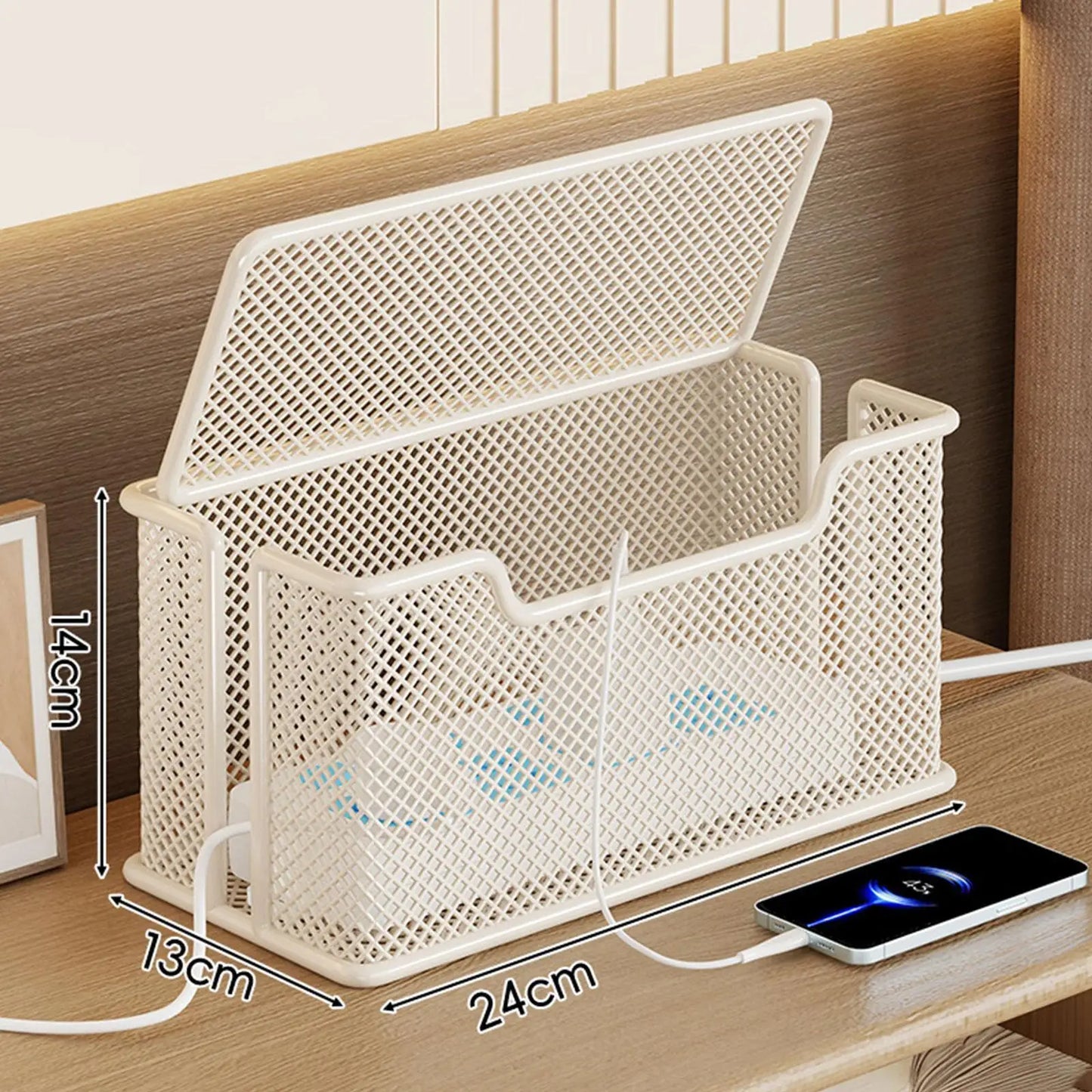 Cable Management Box Cable Organizer Reusable Decor Accessories Protective