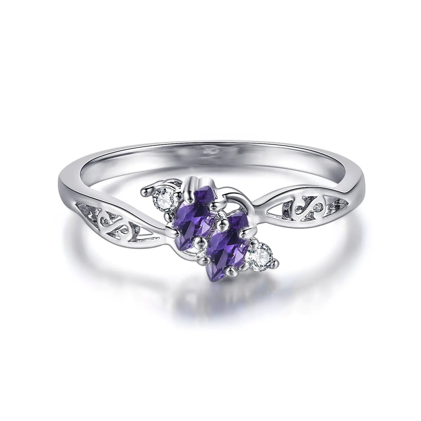 Authentic and Brilliant Rose Gold Filled Floral Pattern Ring