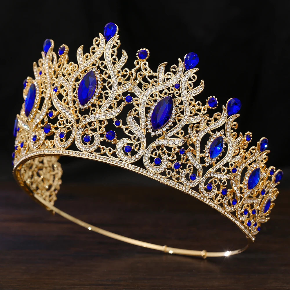 Queen Crown for Women - Baroque Wedding Tiaras and Crowns, Jeweled Costume Tiara Princess Crown, Prom Birthday Party Halloween H