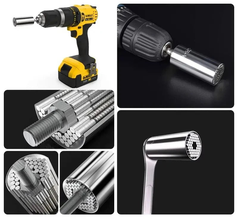 Universal Socket Set (11-32 mm 7-19 mm) Super Socket for unscrewing any bolts Multi-purpose Universal Socket Tool Kit