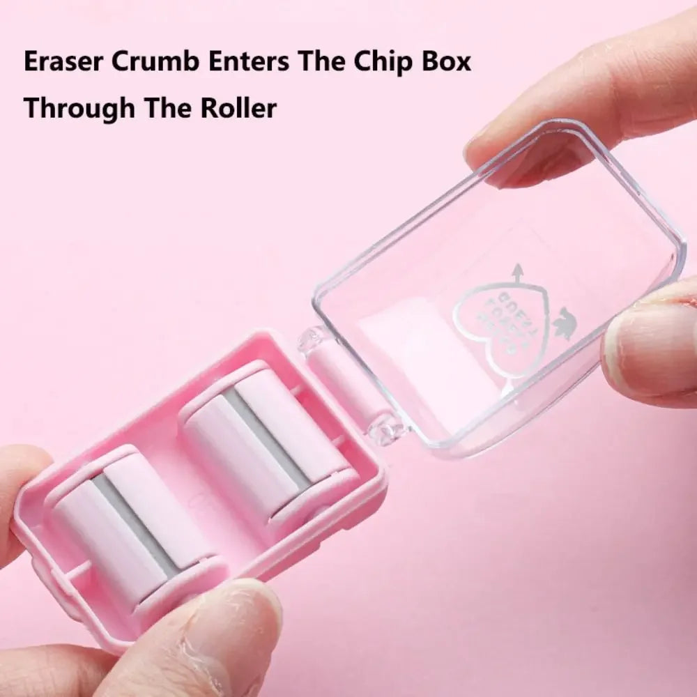 Mini Eraser Crumb Collectors✨ Portable Desktop Vacuum Cleaner With Cute Eraser Manual Desktop Sweeper Students Gift School Office🎁✨