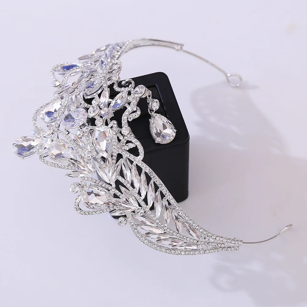 Luxury Wedding Crown for Bride Tiaras Rhinestone Hair Jewelry Gifts Crystal Hair Accessories Women Headband Bridal Headwear (Free Shipping) 💝🌹💖