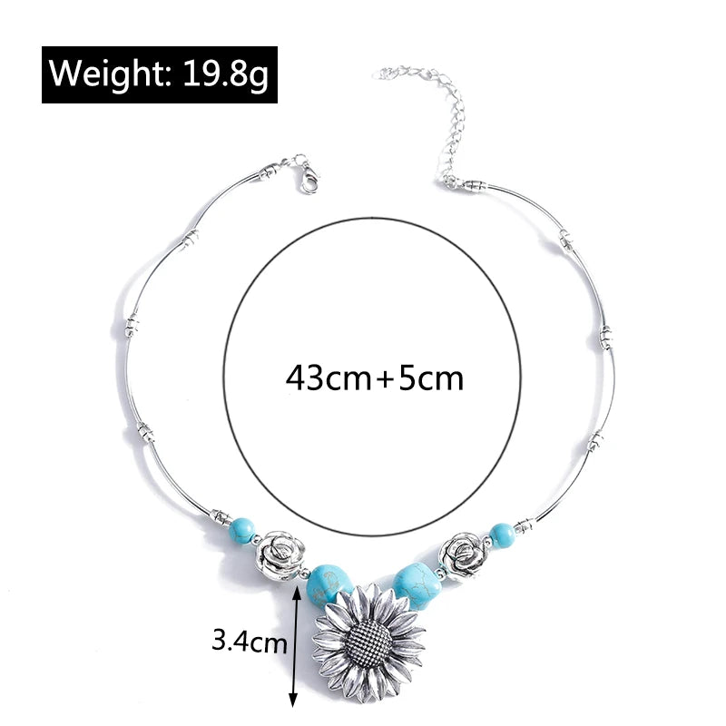 Fashion Choker Necklaces for Women Female Metal Round Vintage Statement Necklace Girls Party Holiday Jewelry Gifts