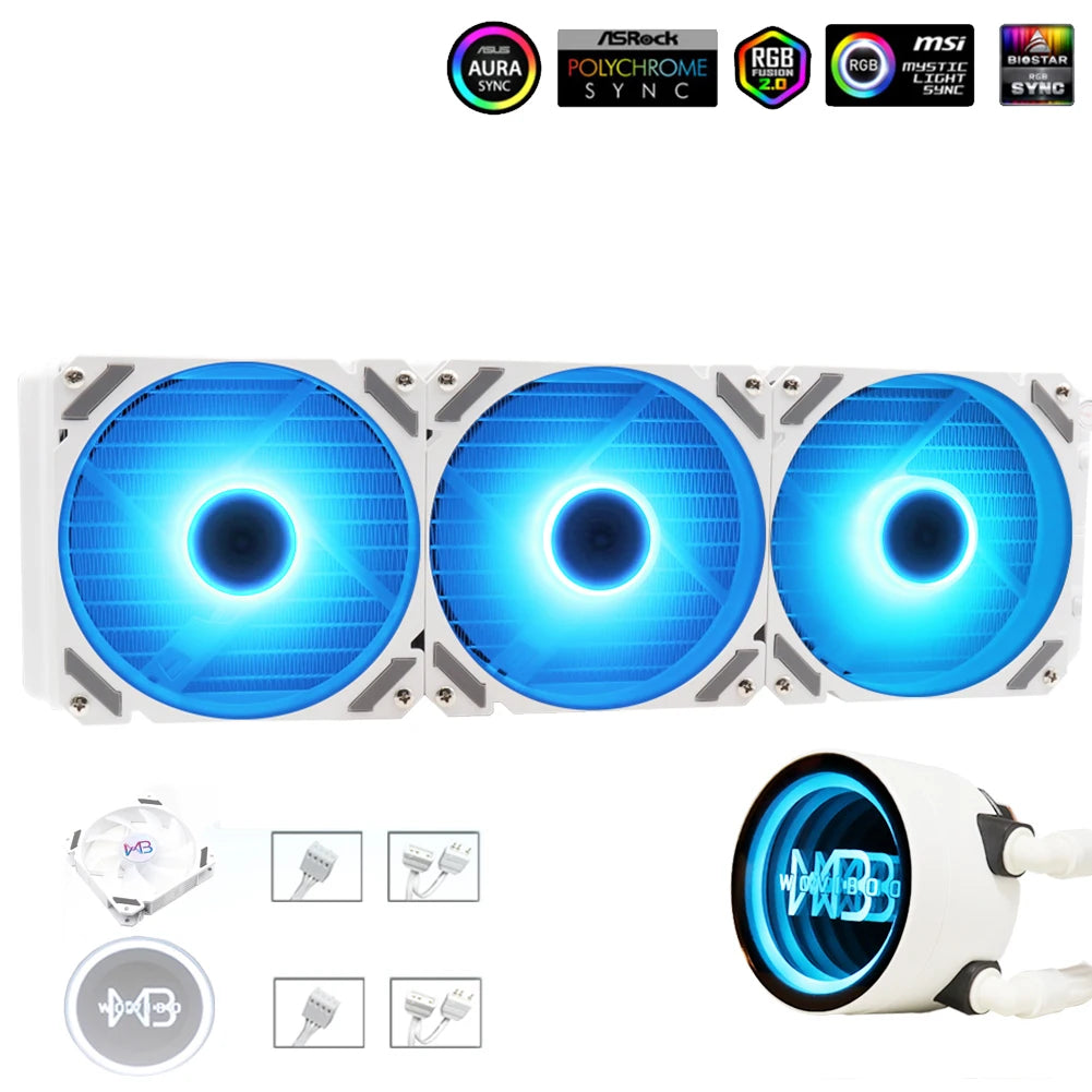 Water Cooling CPU Cooler 120mm 240mm Computer Liquid Ventilador RGB ARGB Radiator LGA 1150 1155 1151 1200 1700 2011 AMD AM3 AM4