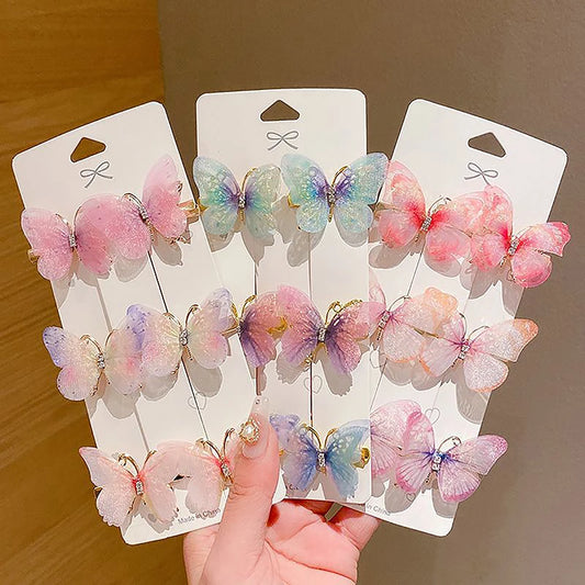 Colorful Butterfly Hairpins Random Girl Hair Clips Women Sweet Rainbow Barrettes Fashion Hair Accessories Ornament