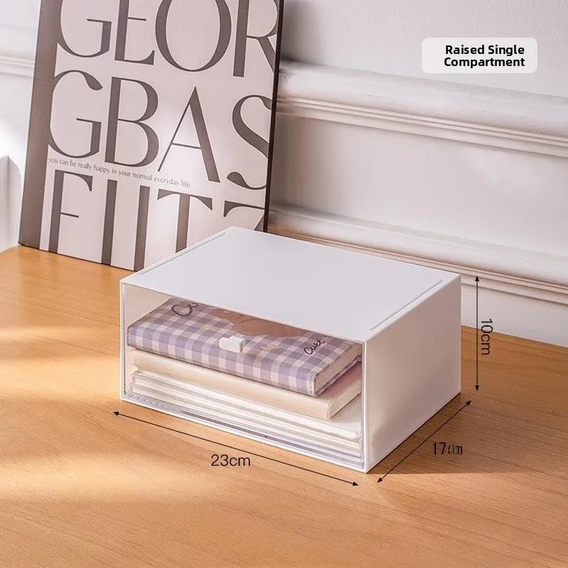 Desktop Organizer Der Sle Transparent Storage Box Stationery Supplies Arrangement Box Office Desk Workstation Transforma...
