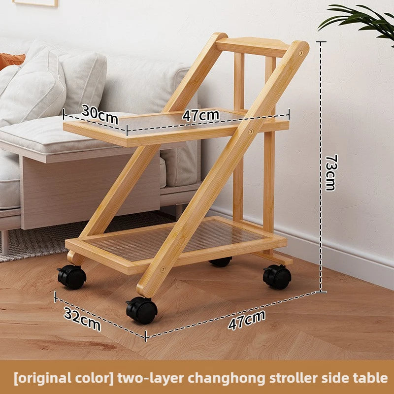 Multifunctional Foldable Storage Holders Multilayer Household Landing Organizer Indoor Mobile Night Table Living Room Furniture