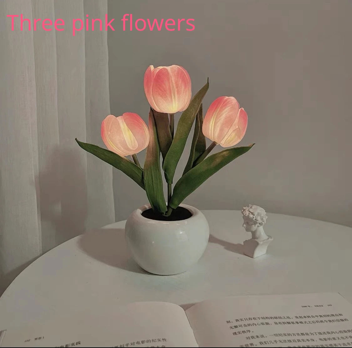 Tulip Table Lamp LED Bedside Lamp Simulation Flower Bouquet Bedroom Bedside Romantic Atmosphere Birthday Gift Home Decoration