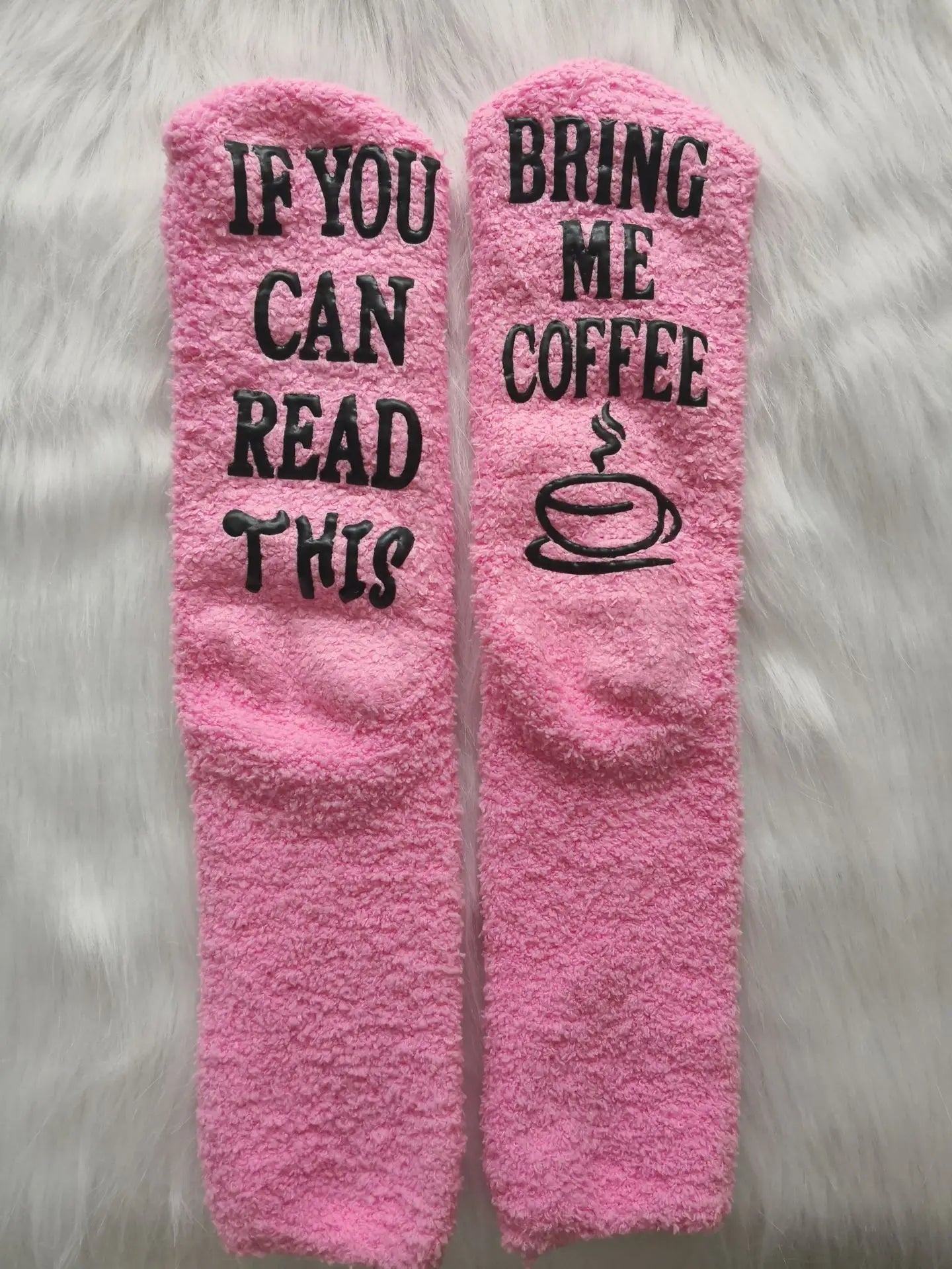 Luxury Fuzzy Wine Socks in Cupcake Gift Packaging Women Winter Fuzzy Plush Slipper Crew Socks Funny Accessory Present for Wife