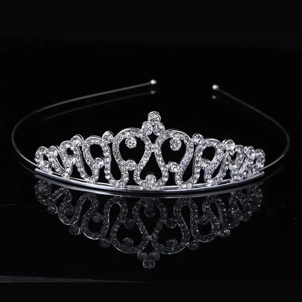 Children Tiaras and Crowns Headband Kids Girls Bridal Crystal Crown Wedding Party Accessiories Hair Jewelry Ornaments Headpiece
