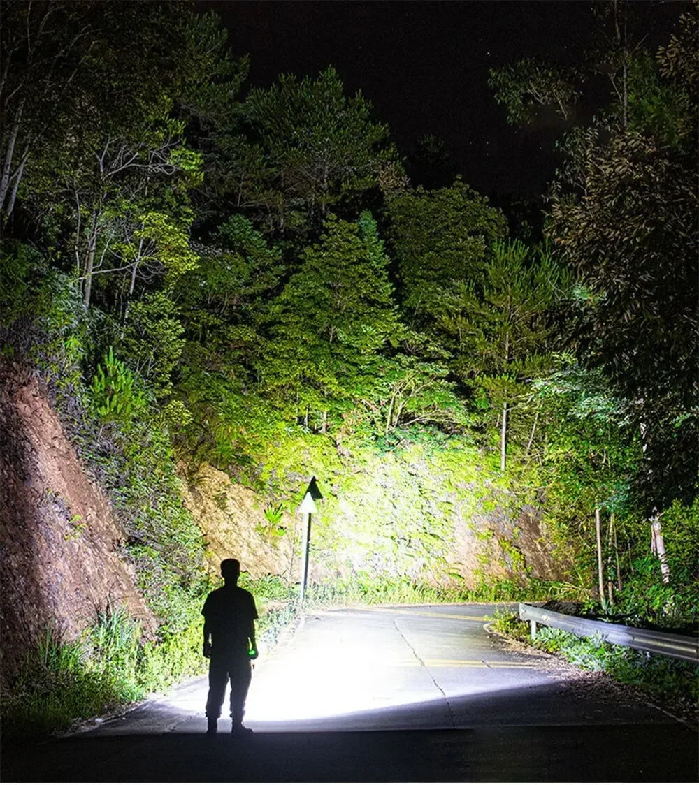 Super Bright LED Flashlight USB Rechargeable Battery Led Torch for Night Riding Camping Hunting Outdoor Waterpr Flash Light