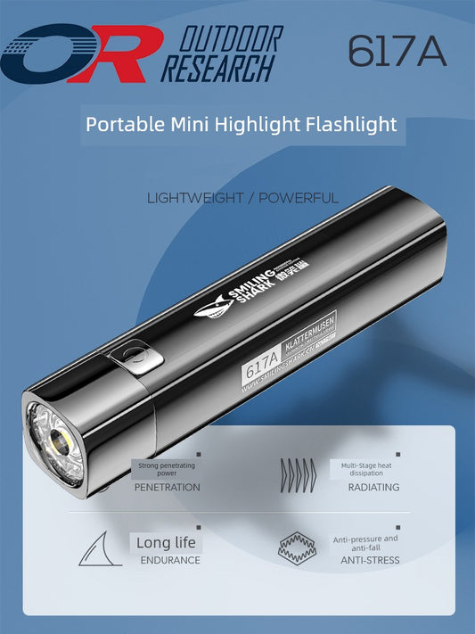 Power Torch Small Ultra-Long Life Battery Portable Remote Mini Charging Super Bright Outdoor Xenon Lamp Led for Students