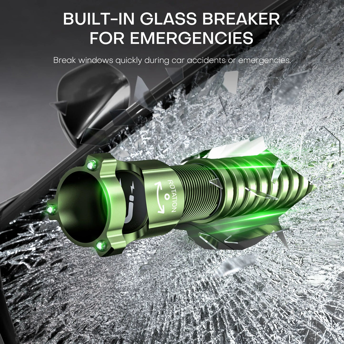 Magnetic LED Flashlight, 800 Lumen Rechargeable Flashlight, Laser Pointer, Hands-Free, USB Charging Cable, for Work and Outdoor