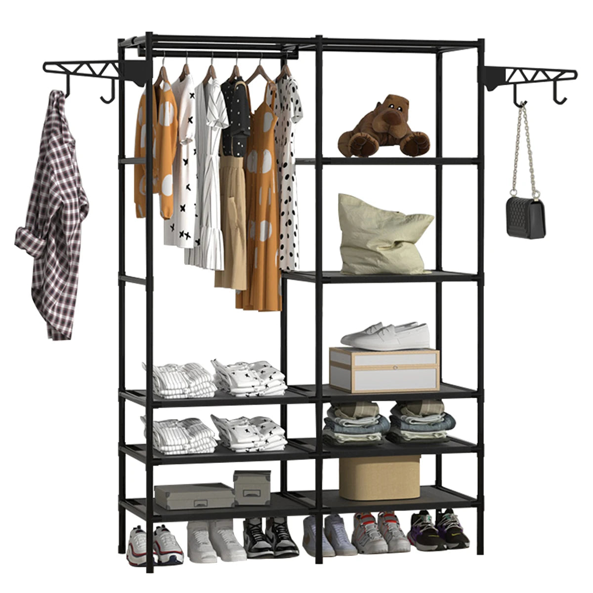 Wardrobe Portable Arara Multifunctional Dismontavel Color: White