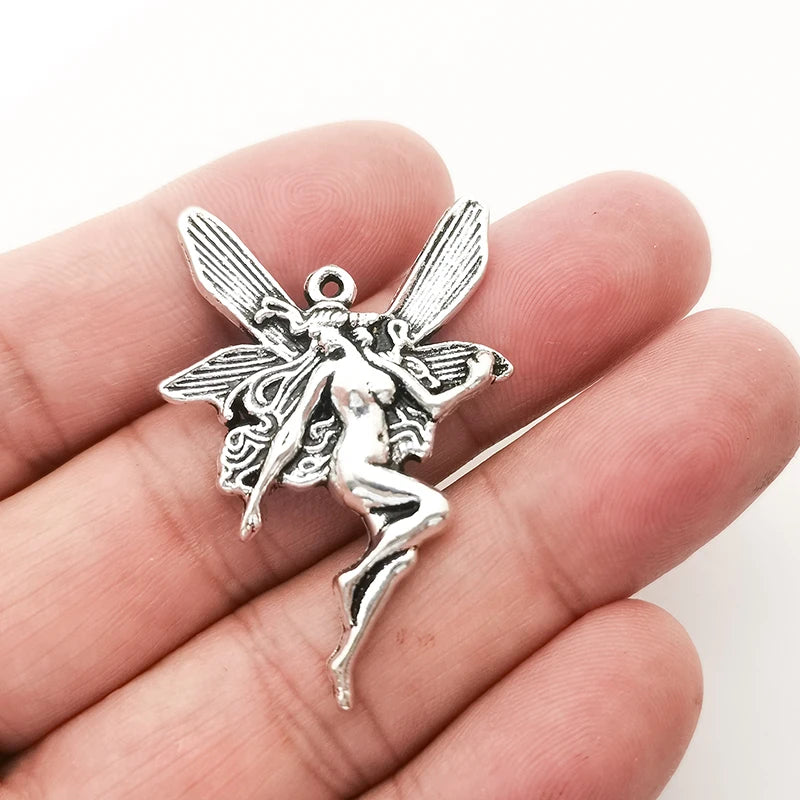 Fairy Wings Charms for Jewelry Making Angel Pendants Keychains Earrings Necklace DIY Handmade Accessories Wholesale 4 Pcs/lot