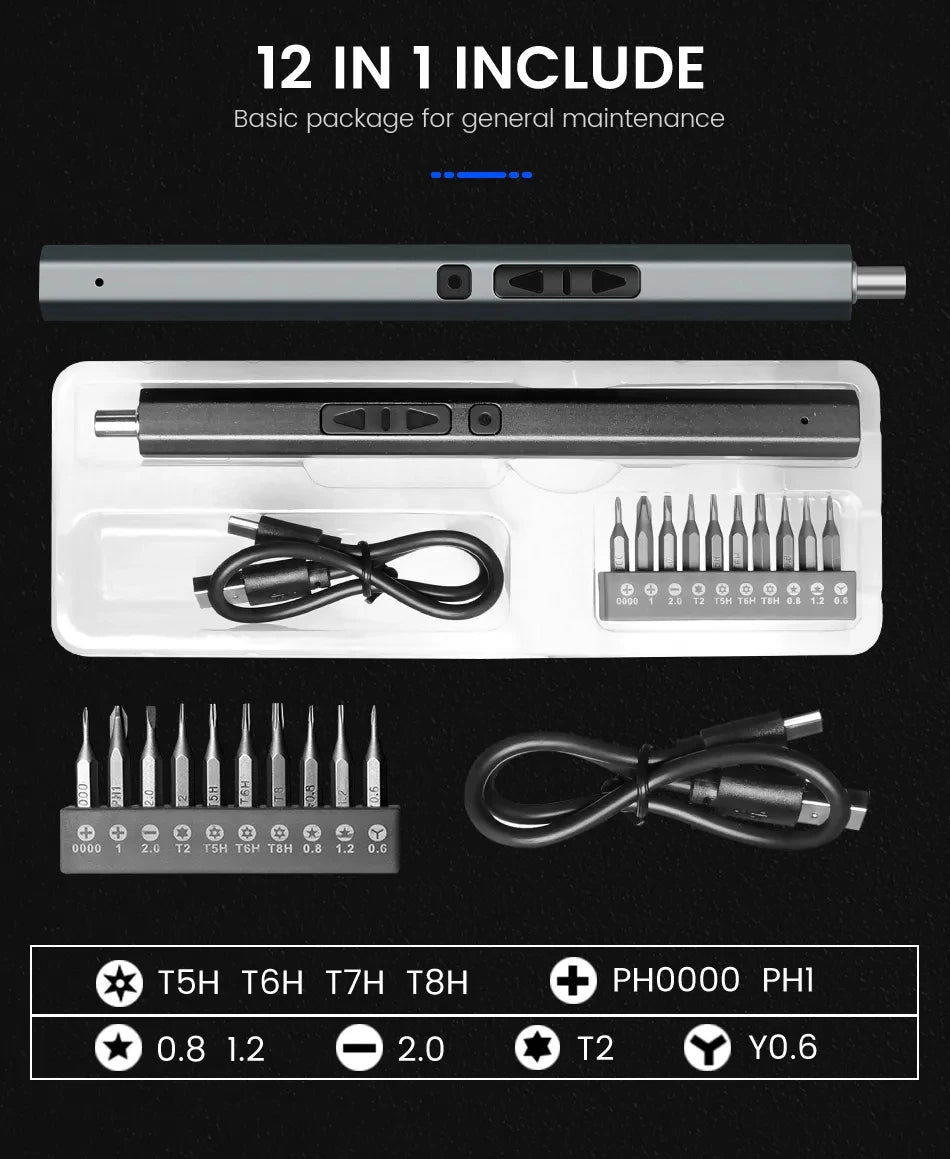 Cordless Electric Screwdriver Set 12/39/50 in 1 Precision Power