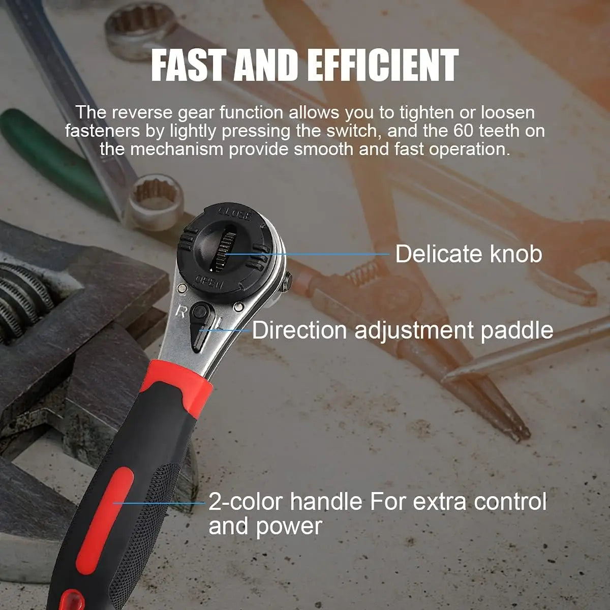 Multifunctional Ratchet Wrench Adjustable 6-22mm Screw Universal Adjustable Ratcheting Wrench Repair Hand Tools