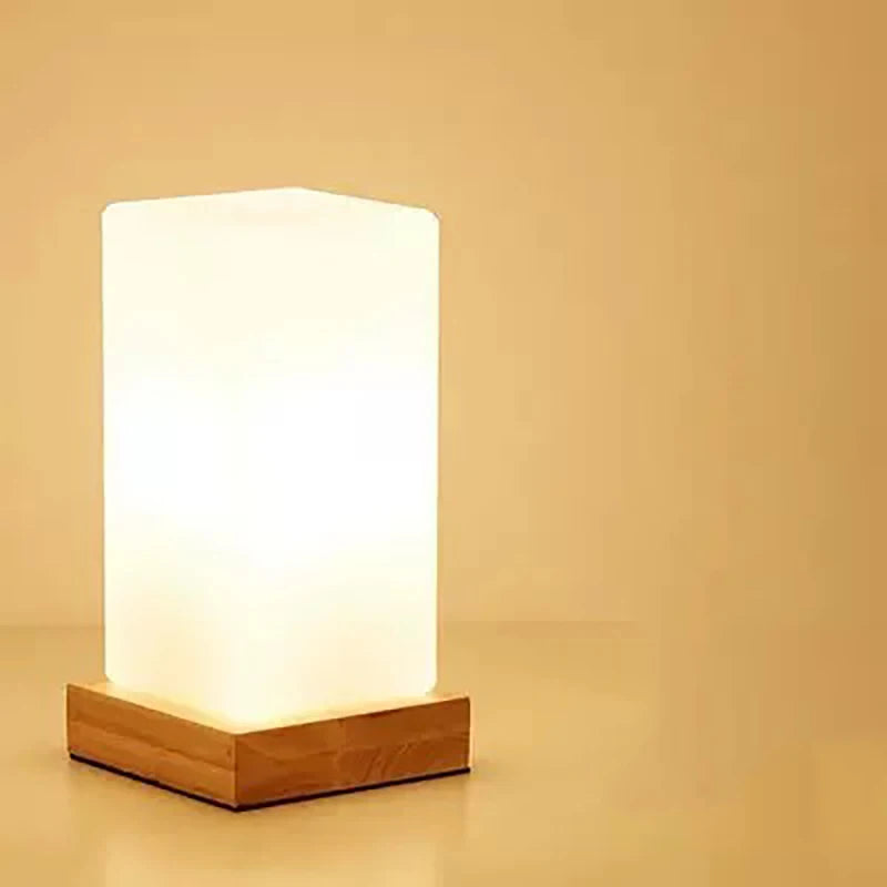 Modern Table Lamp Glass Body and Wood Base Table Lights For Bedroom Livingroom Children Reading Simple Desk Lamp Lighting