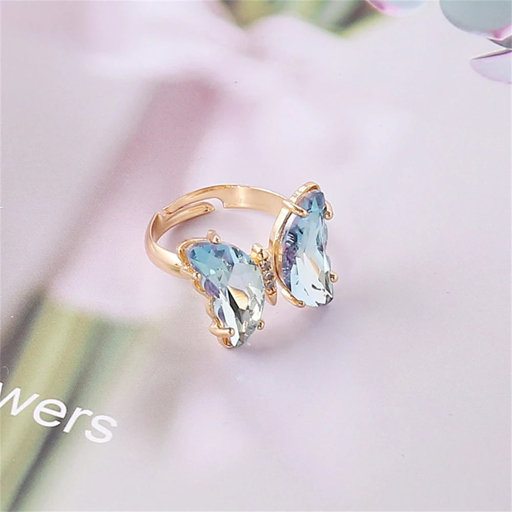 Fantasy Gem Butterfly Ring Adjustable