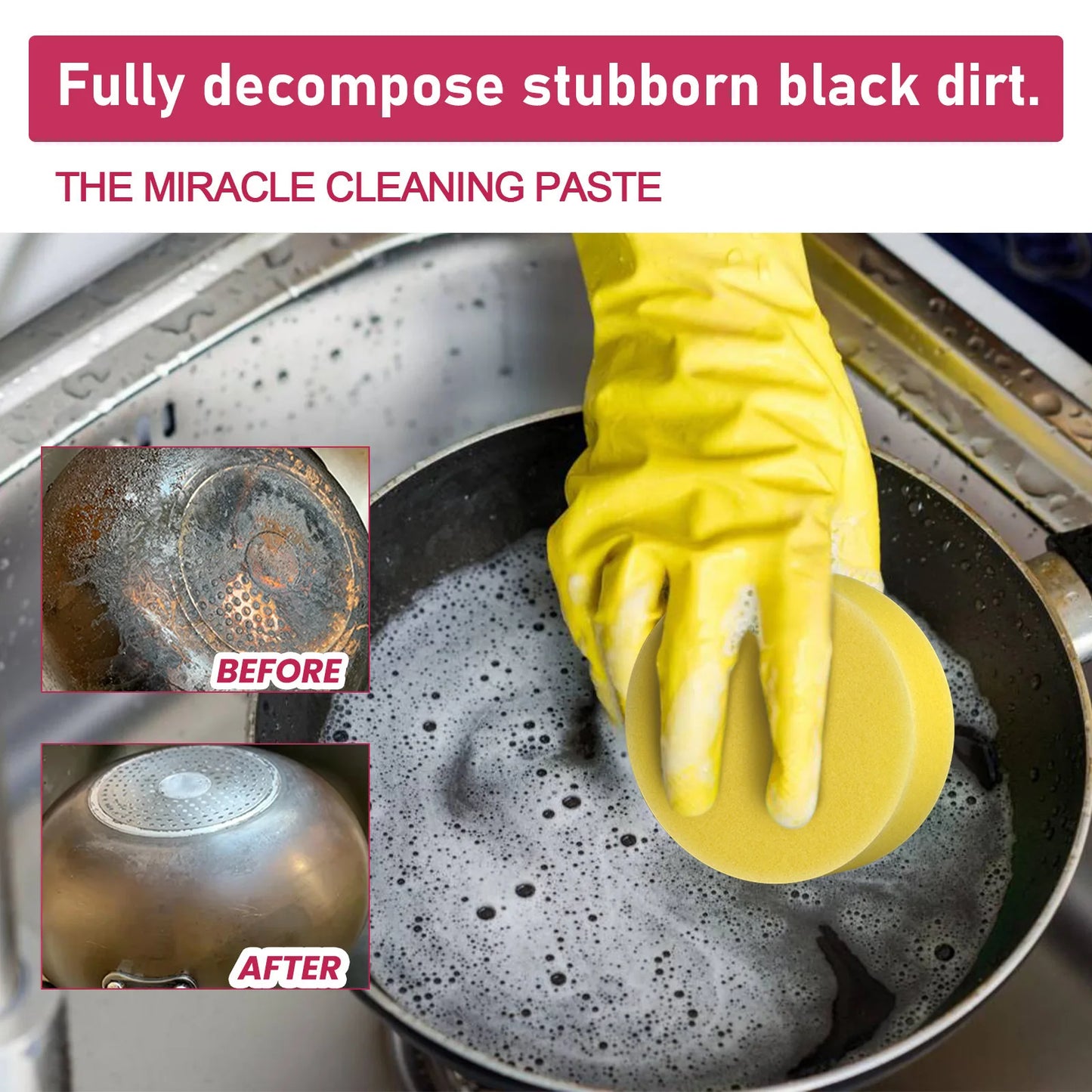 Multifunctional Kitchen Cleaner Household Cleaning Kit Quick Removal Of Stubborn Stains And Grease Kitchenware Cleaning