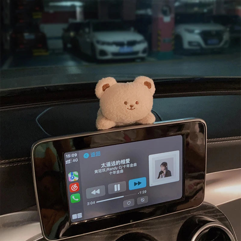 Car Interior Accessories Ornaments Car Screen Center Console Display Ornaments Cute Plush Lying Doll Car Decorative Accessories