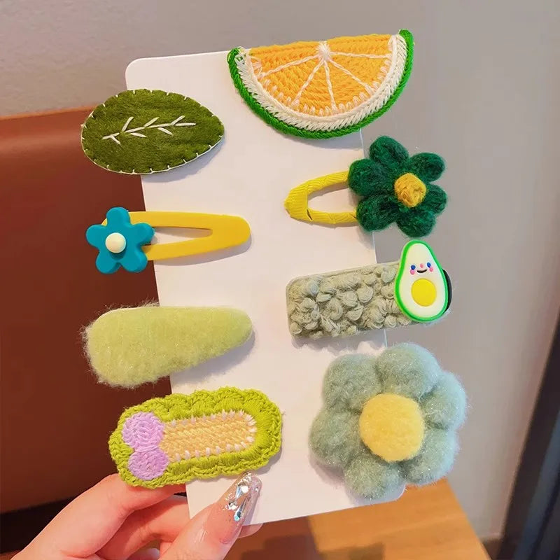 Children's Plush Hair Clip Autumn and Winter Little Girls' Side Barrettes Cute Girls' Baby Headwear 2024 New Hairpins