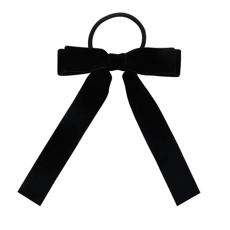 1Pcs Cute Bows Hair Ties For Girls Elastic Kids Hair Bands Holders Shine Headwear Girl Hair Accessories Scrunchie Ornaments Gift
