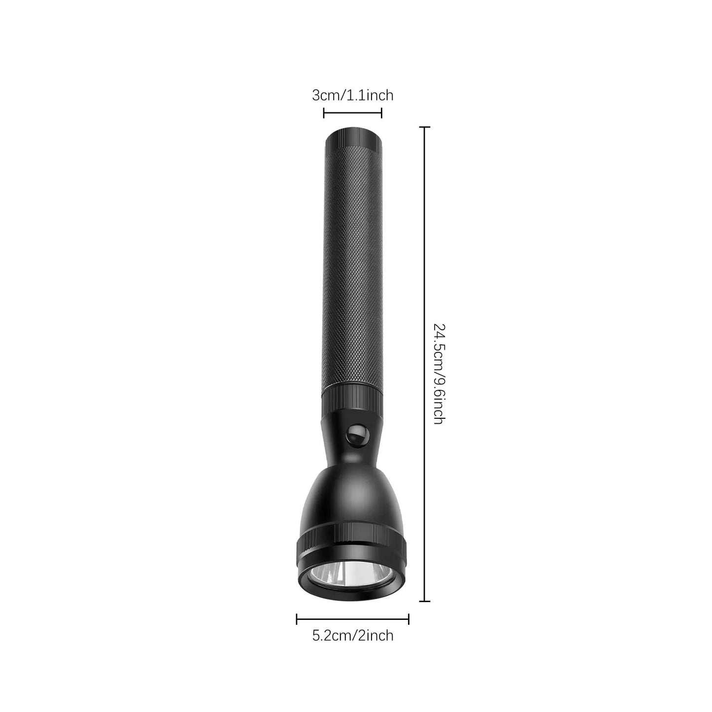 LED Strong Light Security Flashlight for Outdoor Patrol and Self-Defense Multi-Functional Emergency Lighting for Camping Hiking