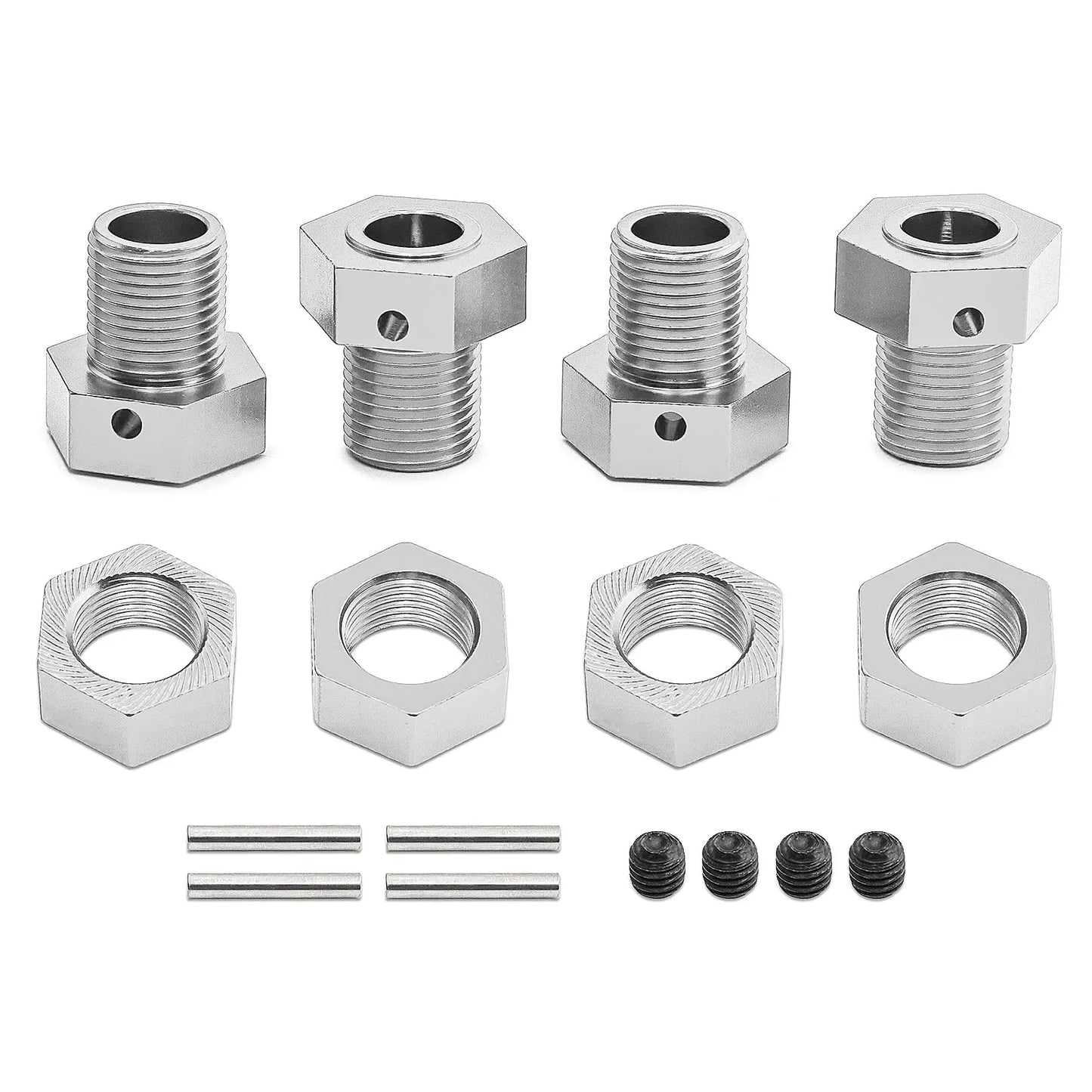 17mm Wheel Hex Bolts - Aluminum Alloy Heavy-Duty Hex Nuts, Compatible with ARRMA 1/8 KRATON OUTCAST 6S BLX Upgrade Parts