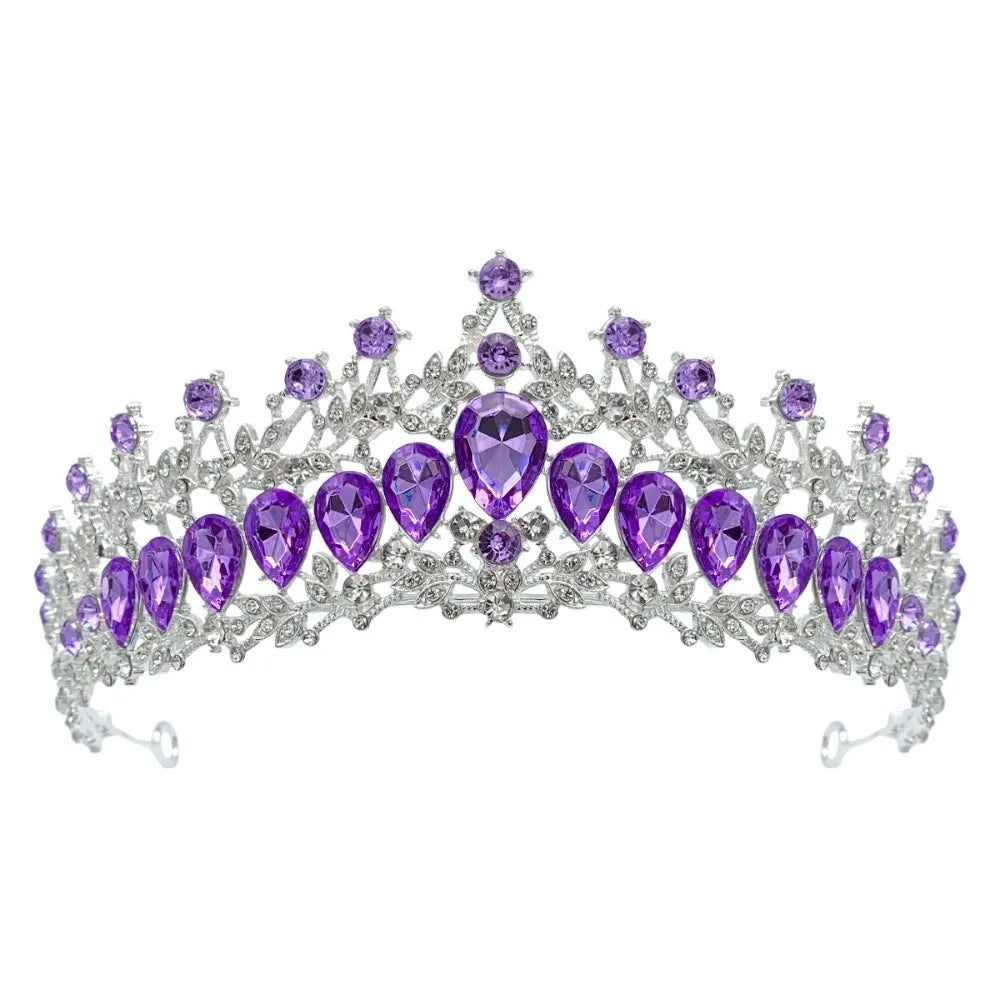 Trendy Shiny Baroque Queen Tiaras Elegant Luxury Alloy Princess Crown Dazzling Adjustable Bridal Headwear Photography Props