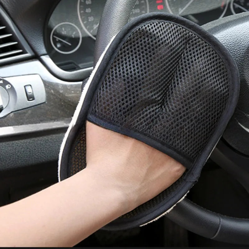 1Pc/3Pc car cleaning supplies car cleaning cloth plush car cleaning single side cleaning car gloves washing car gloves