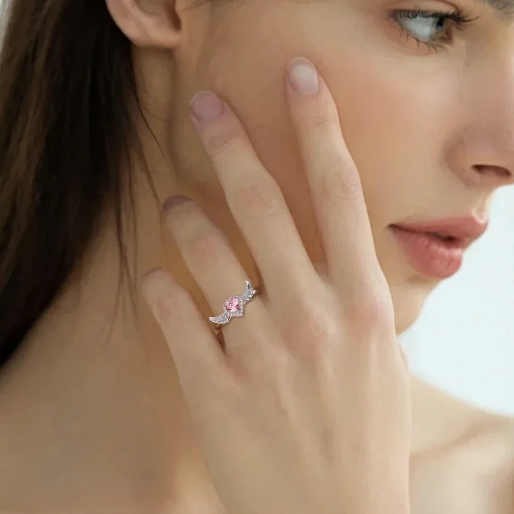 Respectable and Sophisticated Angel Wings with Gorgeous GemStone!