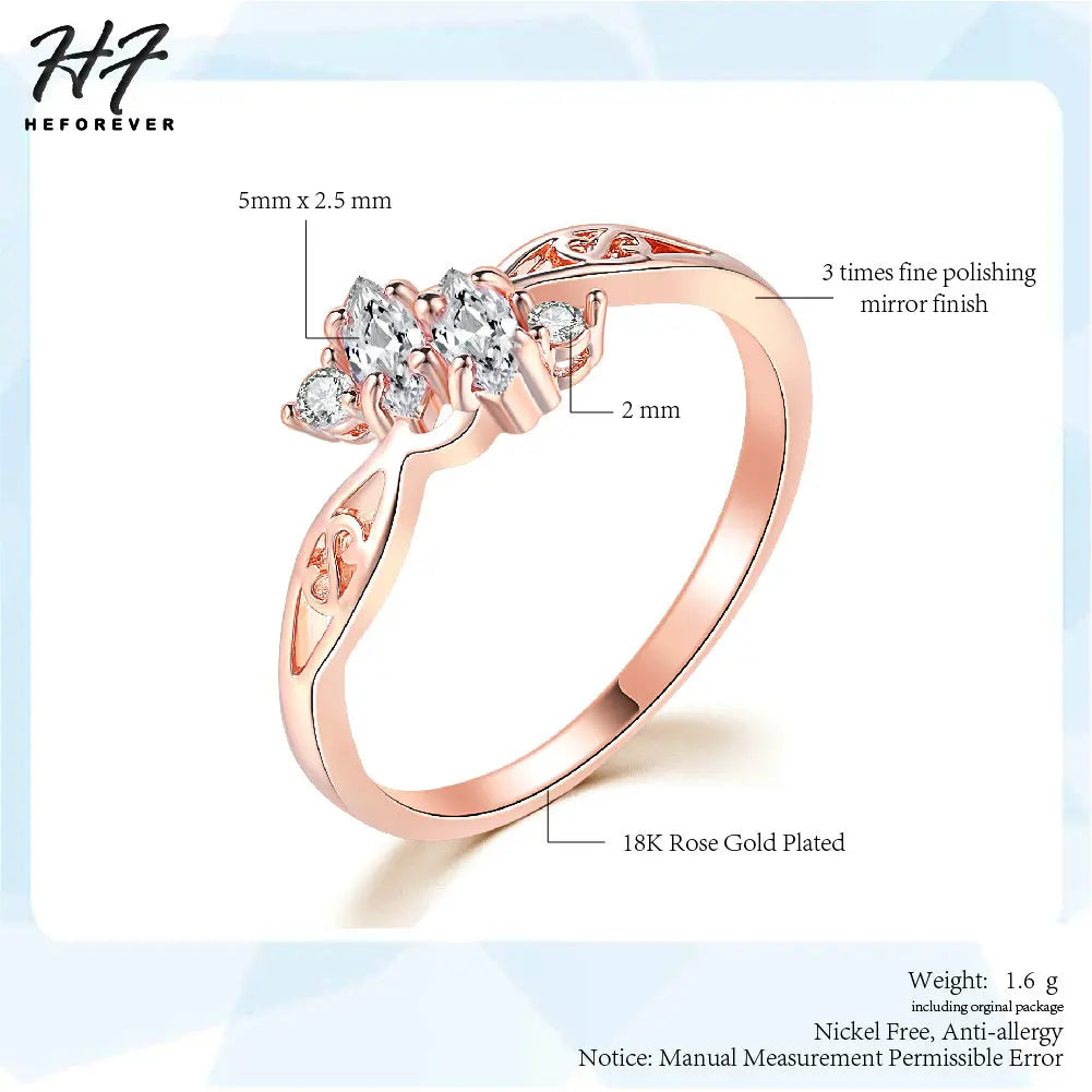 Authentic and Brilliant Rose Gold Filled Floral Pattern Ring