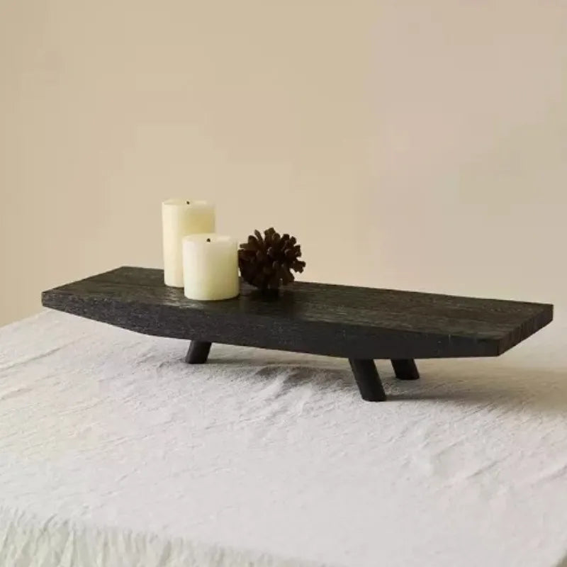 Wooden Tray Rectangular Household Small Tea Tray Multi Functional Desktop Decoration Ornament Storage Kitchen Organizer Frets