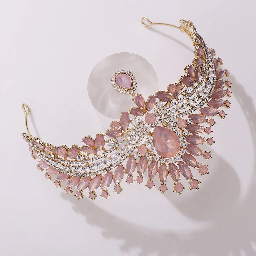 Luxury Wedding Crown for Bride Tiaras Rhinestone Hair Jewelry Gifts Crystal Hair Accessories Women Headband Bridal Headwear (Free Shipping) 💝🌹💖