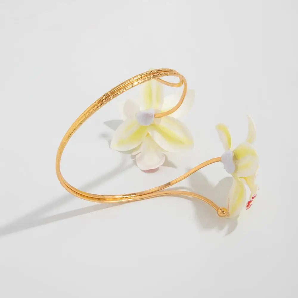 Fairy Adjustable Flower Arm Chain Exquisite Trendy Armband Exotic Style Egg Flower Open Arm Bangle Arm Accessories