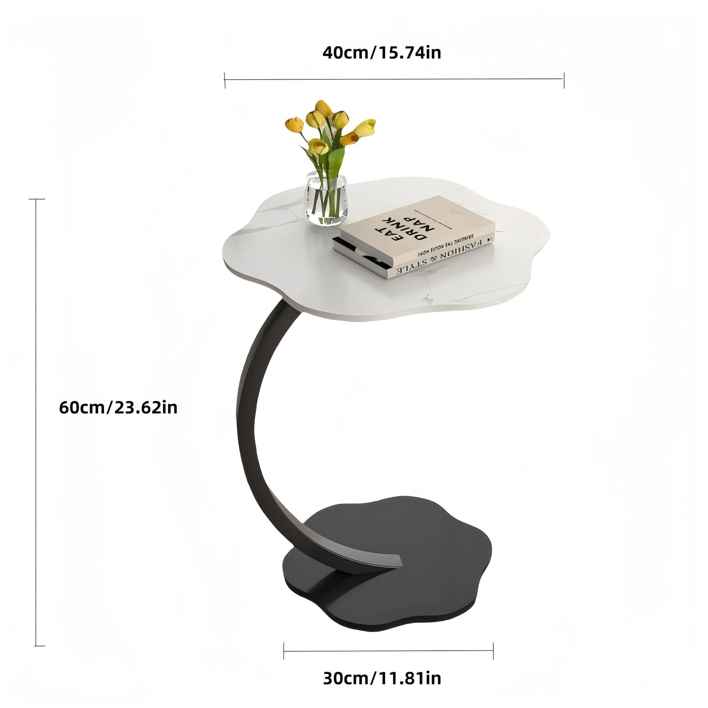 Coffee Tables Light Luxury Side Table Round Flower Bedside Table Bedside Home Study Desk Auxiliary Desk Living Room Furniture (Free Shipping) 💝💖🌹 (Free Shipping) 💝💖🌹